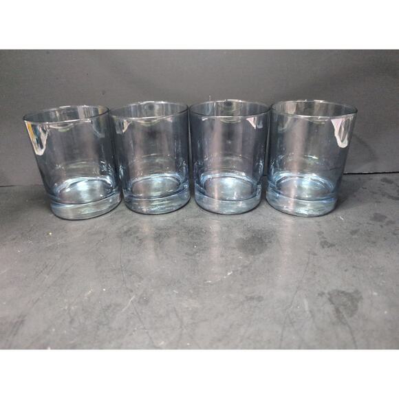 Libbey Ombre Blue Gray Glasses, Set Of 4, Vintage 12 Oz Barware,‎ Old Fashioned - Picture 4 of 9